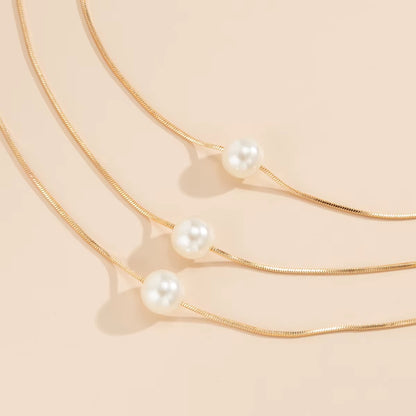 Lunara™ Boho Pearl Clavicle Necklace – Effortless Glow, Timeless Grace